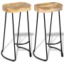 Kitchen bar stools 2 units solid mango wood by vidaXL, Kitchen stools - Ref: Foro24-244010, Price: 255,70 €, Discount: %