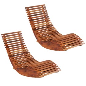 Rocking loungers 2 units solid acacia wood by vidaXL, Garden chairs - Ref: Foro24-277093, Price: 243,25 €, Discount: %