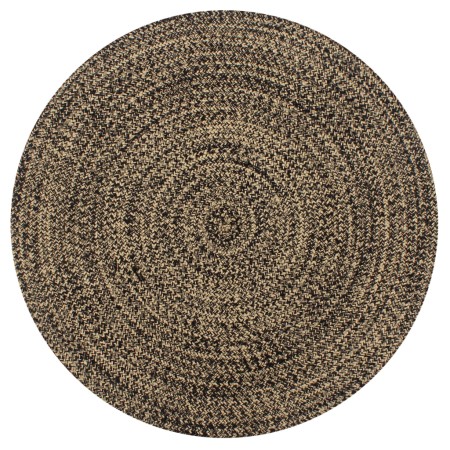 Handmade black and natural jute rug 120 cm by vidaXL, Rugs - Ref: Foro24-133726, Price: 42,35 €, Discount: %