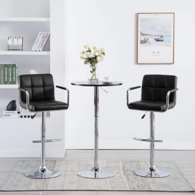 Kitchen stools 2 units black synthetic leather by vidaXL, Kitchen stools - Ref: Foro24-323624, Price: 118,16 €, Discount: %