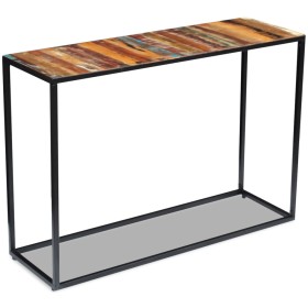 Mesa consola de madera maciza reciclada 110x35x76 cm de vidaXL, Mesas auxiliares - Ref: Foro24-243337, Precio: 96,99 €, Descu...