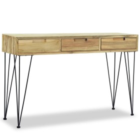 Mesa consola de teca maciza 120x35x76 cm de vidaXL, Mesas auxiliares - Ref: Foro24-244573, Precio: 161,99 €, Descuento: %