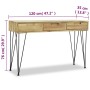 Mesa consola de teca maciza 120x35x76 cm de vidaXL, Mesas auxiliares - Ref: Foro24-244573, Precio: 161,85 €, Descuento: %