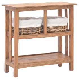 Mesa consola de madera maciza reciclada 69x28x70 cm de vidaXL, Mesas auxiliares - Ref: Foro24-244489, Precio: 201,99 €, Descu...