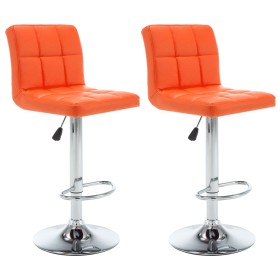 Küchenhocker 2 Einheiten orangefarbenes Kunstleder von vidaXL, Küchenhocker - Ref: Foro24-323640, Preis: 127,99 €, Rabatt: %