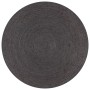 Alfombra de yute tejida a mano redonda gris 120 cm de vidaXL, Alfombras - Ref: Foro24-133666, Precio: 45,99 €, Descuento: %