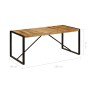 Mesa de comedor de madera maciza de mango rugosa 180 cm de vidaXL, Mesas de cocina y de comedor - Ref: Foro24-243997, Precio:...