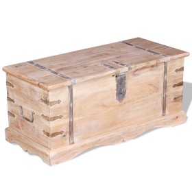 Baúl de almacenamiento de madera de acacia de vidaXL, Baúles de almacenamiento - Ref: Foro24-244053, Precio: 246,89 €, Descue...