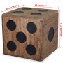 Caja de almacenamiento diseño de dado madera Mindi 40x40x40 cm de vidaXL, Baúles de almacenamiento - Ref: Foro24-244559, Prec...