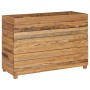 Arriate elevado madera de teca reciclada y acero 100x40x72 cm de vidaXL, Maceteros y jardineras - Ref: Foro24-47428, Precio: ...