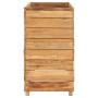 Raised flowerbed in recycled teak wood and steel 100x40x72 cm by vidaXL, Pots and planters - Ref: Foro24-47428, Price: 194,40...