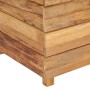 Raised flowerbed in recycled teak wood and steel 100x40x72 cm by vidaXL, Pots and planters - Ref: Foro24-47428, Price: 194,40...