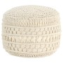 Puf de macramé hecho a mano algodón 45x30 cm de vidaXL, Otomanas - Ref: Foro24-324002, Precio: 80,78 €, Descuento: %