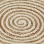 Alfombra de yute tejida a mano diseño espiral blanco 90 cm de vidaXL, Alfombras - Ref: Foro24-133716, Precio: 23,91 €, Descue...