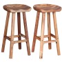 Kitchen bar stools 2 units solid acacia wood by vidaXL, Kitchen stools - Ref: Foro24-244247, Price: 231,69 €, Discount: %