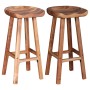 Kitchen bar stools 2 units solid acacia wood by vidaXL, Kitchen stools - Ref: Foro24-244247, Price: 231,69 €, Discount: %