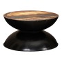 Solid recycled wood coffee table with black base 60x60x33 cm by vidaXL, Coffee table - Ref: Foro24-244900, Price: 128,99 €, D...