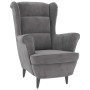 Sillón de terciopelo gris claro de vidaXL, Sillones - Ref: Foro24-324059, Precio: 214,45 €, Descuento: %