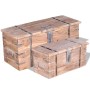 Set de baúl de almacenamiento de madera de acacia 2 unidades de vidaXL, Baúles de almacenamiento - Ref: Foro24-244054, Precio...