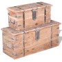 Acacia wood storage trunk set 2 units by vidaXL, Storage trunks - Ref: Foro24-244054, Price: 222,81 €, Discount: %