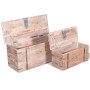 Set de baúl de almacenamiento de madera de acacia 2 unidades de vidaXL, Baúles de almacenamiento - Ref: Foro24-244054, Precio...