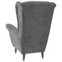 Sillón de terciopelo gris claro de vidaXL, Sillones - Ref: Foro24-324059, Precio: 214,45 €, Descuento: %