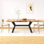 Dining table solid recycled wood and crossed steel 180 cm by vidaXL, Kitchen and dining tables - Ref: Foro24-244804, Price: 4...