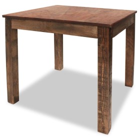 Mesa de comedor de madera maciza reciclada 82x80x76 cm de vidaXL, Mesas de cocina y de comedor - Ref: Foro24-244495, Precio: ...