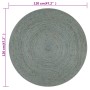 Hand-woven round olive green jute rug, 120 cm. by vidaXL, Rugs - Ref: Foro24-133669, Price: 45,96 €, Discount: %