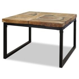 Mesa de centro de resina de teca 60x60x40 cm de vidaXL, Mesas de centro - Ref: Foro24-244552, Precio: 113,99 €, Descuento: %