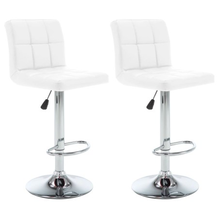 Kitchen stools 2 units white synthetic leather by vidaXL, Kitchen stools - Ref: Foro24-323633, Price: 108,11 €, Discount: %