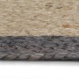 Alfombra hecha a mano de yute con borde gris oscuro 150 cm de vidaXL, Alfombras - Ref: Foro24-133679, Precio: 55,03 €, Descue...