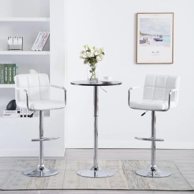 Kitchen stools 2 units white synthetic leather by vidaXL, Kitchen stools - Ref: Foro24-323623, Price: 136,06 €, Discount: %