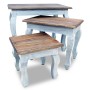 Stackable table set 3 units recycled solid wood by vidaXL, Side tables - Ref: Foro24-244505, Price: 134,41 €, Discount: %