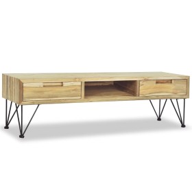 TV-Möbel aus massivem Teakholz 120x35x35 cm von vidaXL, TV-Möbel - Ref: Foro24-244575, Preis: 128,99 €, Rabatt: %