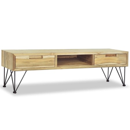 Solid teak TV stand 120x35x35 cm by vidaXL, TV Furniture - Ref: Foro24-244575, Price: 128,61 €, Discount: %