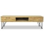 Solid teak TV stand 120x35x35 cm by vidaXL, TV Furniture - Ref: Foro24-244575, Price: 128,61 €, Discount: %