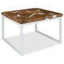 Mesa de centro de resina de teca 60x60x40 cm de vidaXL, Mesas de centro - Ref: Foro24-244554, Precio: 82,03 €, Descuento: %