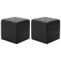 Pouf 2 units black synthetic leather 30x30x30 cm by vidaXL, Ottomans - Ref: Foro24-278390, Price: 83,19 €, Discount: %