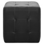 Puf 2 unidades cuero sintético negro 30x30x30 cm de vidaXL, Otomanas - Ref: Foro24-278390, Precio: 83,19 €, Descuento: %