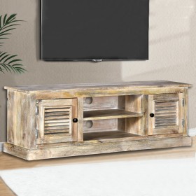 TV-Schrank aus massivem Mangoholz von vidaXL, TV-Möbel - Ref: Foro24-245253, Preis: 240,31 €, Rabatt: %