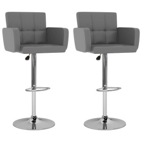 Kitchen stools 2 units gray synthetic leather by vidaXL, Kitchen stools - Ref: Foro24-323658, Price: 185,21 €, Discount: %