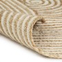 Handwoven jute rug white spiral design 150 cm by vidaXL, Rugs - Ref: Foro24-133718, Price: 58,99 €, Discount: %