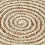 Alfombra de yute tejida a mano diseño espiral blanco 150 cm de vidaXL, Alfombras - Ref: Foro24-133718, Precio: 56,05 €, Descu...