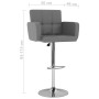 Kitchen stools 2 units gray synthetic leather by vidaXL, Kitchen stools - Ref: Foro24-323658, Price: 186,28 €, Discount: %