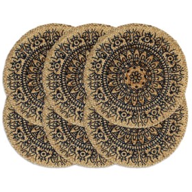 Round placemats 6 pcs dark blue jute 38 cm by vidaXL, Placemats - Ref: Foro24-133871, Price: 30,99 €, Discount: %