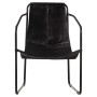 Silla de relax de cuero auténtico negro de vidaXL, Sillones - Ref: Foro24-323727, Precio: 84,99 €, Descuento: %