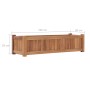 Arriate elevado madera maciza de teca 100x30x25 cm de vidaXL, Maceteros y jardineras - Ref: Foro24-48968, Precio: 106,42 €, D...