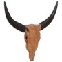 Teak Wall Bull Skull Sculpture 69x6x60 cm by vidaXL, Figures, sculptures and statues - Ref: Foro24-244567, Price: 86,04 €, Di...