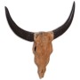 Teak Wall Bull Skull Sculpture 69x6x60 cm by vidaXL, Figures, sculptures and statues - Ref: Foro24-244567, Price: 86,04 €, Di...